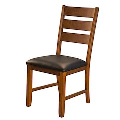 Mason Ladderback Upholstered Side Chair, Mango