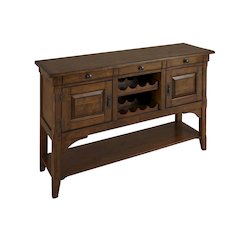 Ozark 58" Sideboard with Wine Storage, Warm Pecan