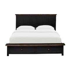 Stormy Ridge Queen Storage Bed, Chicory / Black