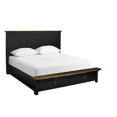 Stormy Ridge King Storage Bed, Chicory / Black