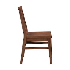 Voss Ladderback Chair with Wood Seat (2 pack), Sable