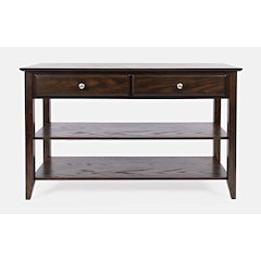 Modern Espresso Traditional 48" Sofa Console Table with Two Drawers