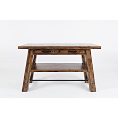 Cannon Valley Distressed Industrial Trestle 50" Sofa Table