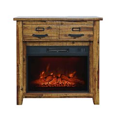 Cannon Valley Industrial Modern 32" Electric Fireplace Console TV Stand