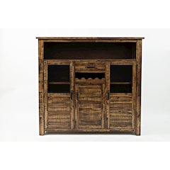 Cannon Valley Distressed Industrial Wine Cabinet