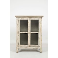Rustic Shores 32" Coastal Distressed Acacia Two-Door Accent Cabinet