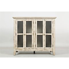 Rustic Shores 48" Coastal Distressed Acacia Four-Door Accent Cabinet