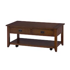 Oak Brown Coffee Table for Living Room, Rectangular Table for Living Room