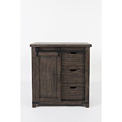 Rustic Reclaimed Solid Wood Farmhouse 32" Barn Door Accent Cabinet