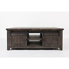 Madison County 50" Rustic Reclaimed Pine Farmhouse Barn Door Coffee Table