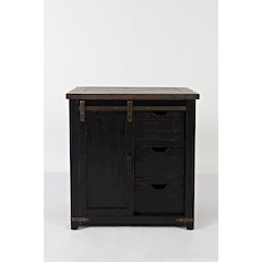 Rustic Reclaimed Solid Wood Farmhouse 32" Barn Door Accent Cabinet