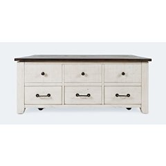 Rustic Reclaimed Solid Wood 48" Farmhouse Harris Lift-Top Coffee Table