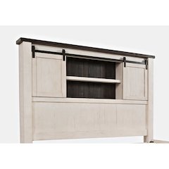 Madison County Rustic Reclaimed Pine Farmhouse Queen Barn Door Headboard