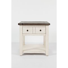Madison County Rustic Reclaimed Pine Farmhouse End Table