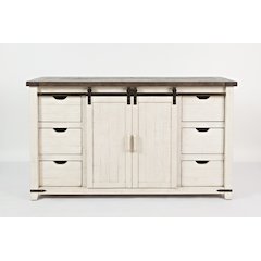 Madison County Rustic Reclaimed Solid Wood Farmhouse 60" Barn Door Server