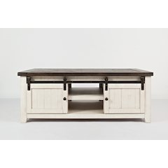 Madison County 50" Rustic Reclaimed Pine Farmhouse Barn Door Coffee Table
