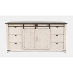 Madison County Rustic Reclaimed Solid Wood Farmhouse 70" Barn Door Server