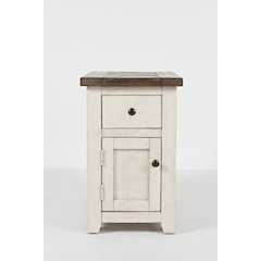 Madison County Rustic Reclaimed Pine Farmhouse Chairside Table