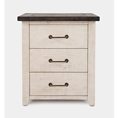 Madison County Rustic Reclaimed Solid Wood Farmhouse USB Charging Nightstand