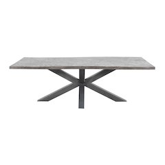 Nordic Ridge 94" Modern Rustic Solid Wood Live Edge Dining Table