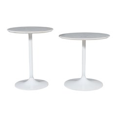 Camille Solid Marble and Iron Modern Luxury Accent Tables (Set of 2)