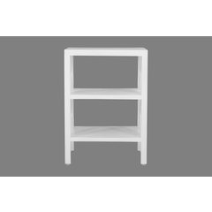 Global Archive Solid Wood Rustic Modern X-Side Accent Bookcase with Two Shelves