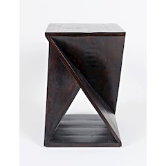 Global Archive Solid Mango Hardwood Modern Angled Jasper Table