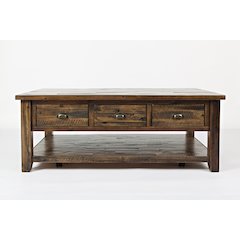 Artisan's Craft Rustic Farmhouse Distressed Solid Wood Coffee Table