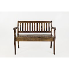 Artisan's Craft 42" Rustic Farmhouse Distressed Solid Wood Storage Bench