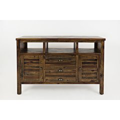 50" Rustic Farmhouse Solid Wood Distressed Media Console TV Stand