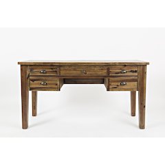 Artisan's Craft Rustic Farmhouse Distressed Acacia 5-Drawer Desk