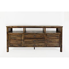Artisan's Craft Rustic Farmhouse Distressed Acacia Media Console 70"