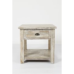 Artisan's Craft Rustic Farmhouse Distressed Solid Wood End Table