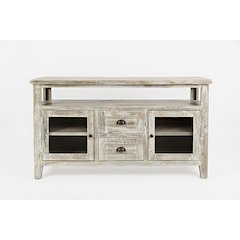 54" Rustic Farmhouse Solid Wood Distressed Media Console TV Stand