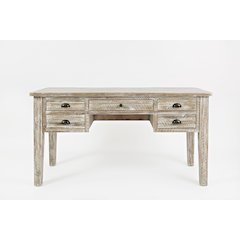 Artisan's Craft Rustic Farmhouse Distressed Solid Wood 5-Drawer Desk