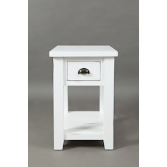 Artisan's Craft Rustic Farmhouse Distressed Solid Wood Chairside Table