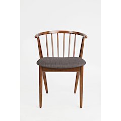 Denmark Upholstered Mid-Century Modern Curved Back Side Chair (Set of 2)