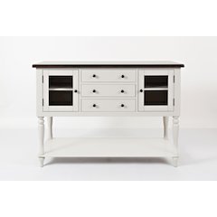 Orchard Park Farmhouse Solid Rubberwood Storage Cabinet Server