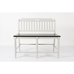 Orchard Park Farmhouse Solid Rubberwood 48" Slatback Counter Height Bench