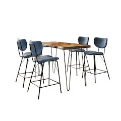 Solid Acacia Five Piece Counter Height Dining Set