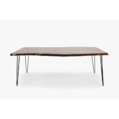Nature's Edge Solid Acacia 79" Modern Live Edge Dining Table