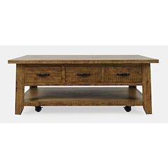 Rustic Farmhouse Solid Wood 50" Coffee Table
