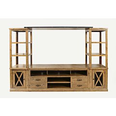 Telluride Rustic Farmhouse Solid Wood Entertainment Center with 70" TV Console