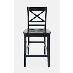 Asbury Park Solid Acacia Farmhouse X Back Stool (Set of 2)