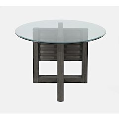 Altamonte Contemporary 48" Round Dining Table with Glass Top