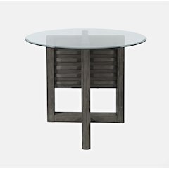 Altamonte Contemporary 48" Round Counter Height Table with Glass Top