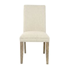 Solid Wood Parsons Dining Chairs, Distressed Farmhouse Style, Distressed Brown, Set of 2