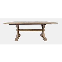 Carlyle Crossing Modern Rustic Solid Wood Extension 78" Dining Table