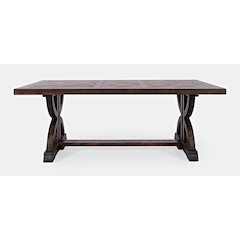 Fairview Transitional Herringbone Distressed Acacia Coffee Table