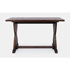 Fairview Transitional Herringbone Distressed Acacia Sofa Table